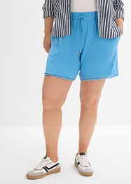 Short en jersey de viscose mélangée avec taille élastiquée et dentelle, bonprix