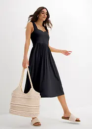 Robe légèrement évasée en jersey coton et viscose, bonprix