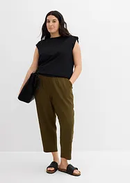 Pantalon en jersey texturé, bonprix