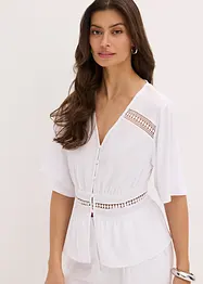 T-shirt tunique à dentelle, bonprix