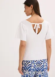 Pull côtelé à manches courtes papillon, bonprix