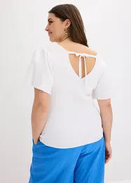 Pull côtelé à manches courtes papillon, bonprix