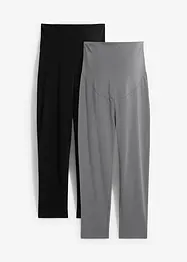 Lot de 2 leggings de grossesse coupe corsaire, bonprix