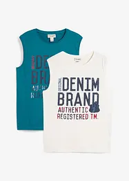 Lot de 2 débardeurs marcel 100% coton, bonprix