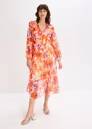 Robe en crêpe à volants, bonprix
