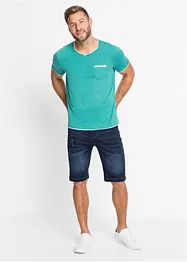 Sweat-Jeans-Bermuda m. Komfortschnitt, Regular Fit, bonprix