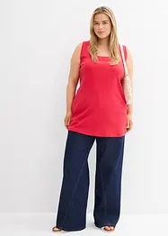 Long débardeur côtelé 100% coton, bonprix