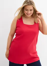 Long débardeur côtelé 100% coton, bonprix