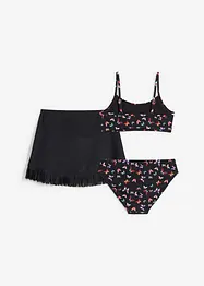 Bikini et jupe de bain (ens. 3 pces), bonprix