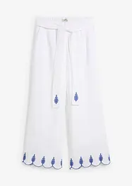 Jupe-culotte en lin avec ceinture (ens. 2 pces), bonprix