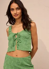 Top à laçage, aspect texturé, bonprix