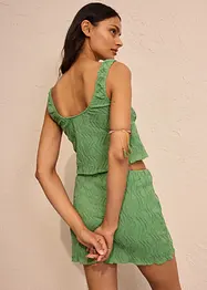 Top à laçage, aspect texturé, bonprix