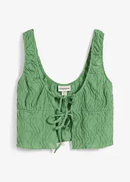 Top à laçage, aspect texturé, bonprix