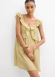 Transparentes Minikleid mit Volants, bonprix