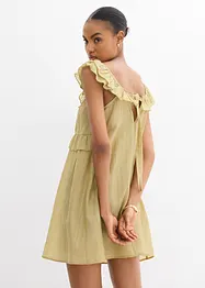 Transparentes Minikleid mit Volants, bonprix