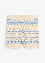 Short en maille aérienne coton et lin, bonprix
