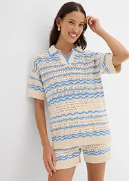 T-shirt en maille estivale coton et lin, bonprix