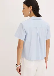 Kurze Popeline - Kurzarmbluse aus Baumwolle, bonprix