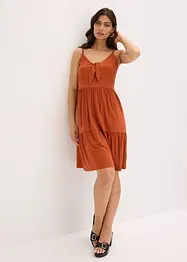 Robe à bretelles et détail noué, bonprix