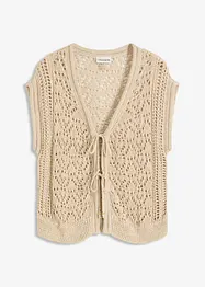 Gilet sans manches en maille ajourée, bonprix