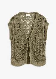 Ajour-Strickweste mit Viskose, bonprix