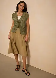 Ajour-Strickweste mit Viskose, bonprix