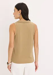 Top polo en maille piquée viscose, bonprix