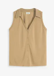 Top polo en maille piquée viscose, bonprix