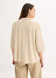 Tunika-Shirt aus fließendem Viskose-Piqué, bonprix