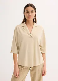 Tunika-Shirt aus fließendem Viskose-Piqué, bonprix
