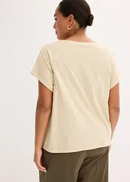 T-shirt en coton avec application de rivets, bonprix