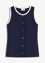 Débardeur en jersey à bordure contrastante, bonprix