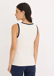 Débardeur en jersey à bordure contrastante, bonprix