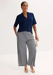Pantalon en jersey au motif minimaliste, bonprix