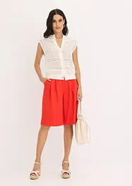 Ajour-Strickjacke, kurzarm, bonprix