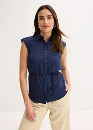 Chemisier en satin avec lien nouer, bonprix