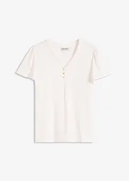 T-shirt en viscose à col boutonné, bonprix