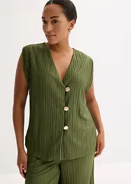 Top en matière plissée, bonprix