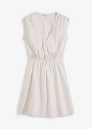 Kleid mit Fransendetail und Leinenanteil, bonprix