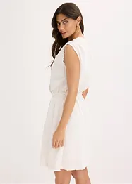 Kleid mit Fransendetail und Leinenanteil, bonprix