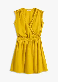 Robe à franges avec du lin, bonprix