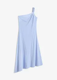 Jerseykleid mit asymmetrischem Saum und Knotendetail auf der Schulter aus Baumwolle, bonprix