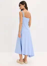 Jerseykleid mit asymmetrischem Saum und Knotendetail auf der Schulter aus Baumwolle, bonprix