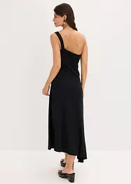 Robe en jersey coton à base asymétrique et nœud sur l'épaule, bonprix