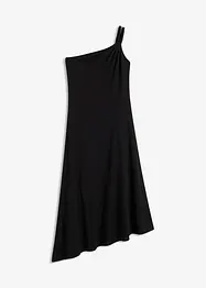 Robe en jersey coton à base asymétrique et nœud sur l'épaule, bonprix
