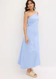 Jerseykleid mit asymmetrischem Saum und Knotendetail auf der Schulter aus Baumwolle, bonprix