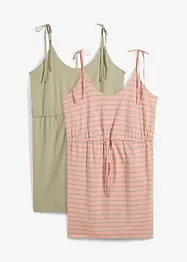 Lot de 2 robes en jersey 100% coton, bonprix