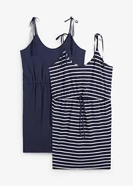 Jerseykleid aus reiner Baumwolle (2er Pack), bonprix