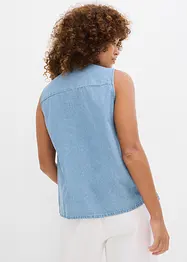 Blouse sans manches en jean, bonprix