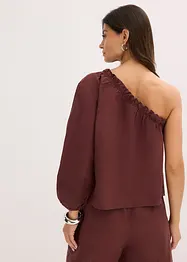Blouse asymétrique en lin mélangé, bonprix